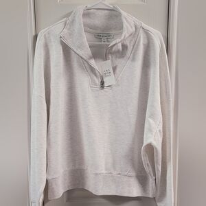 AND NOW THIS Light Gray Quarter-Zip Pullover